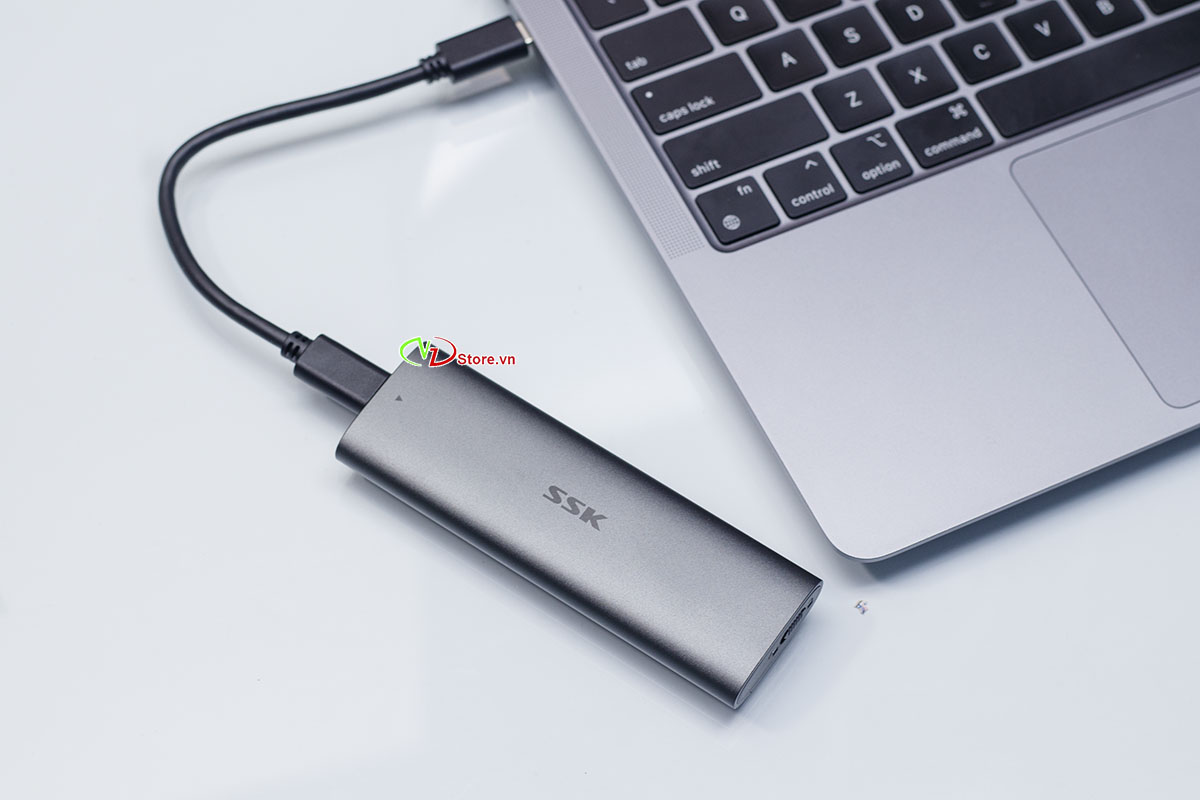 Box di động SSD M.2 PCIe NVMe to USB 3.1 Gen2 SSK HE-C326 Aluminum