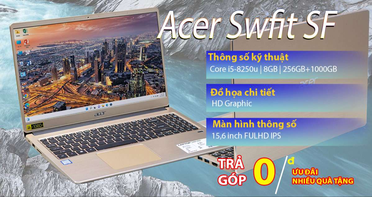 Acer Swift SF315-52-50T9 i5-8250U 8GB SSD 256GB 15,6' FHD IPS
