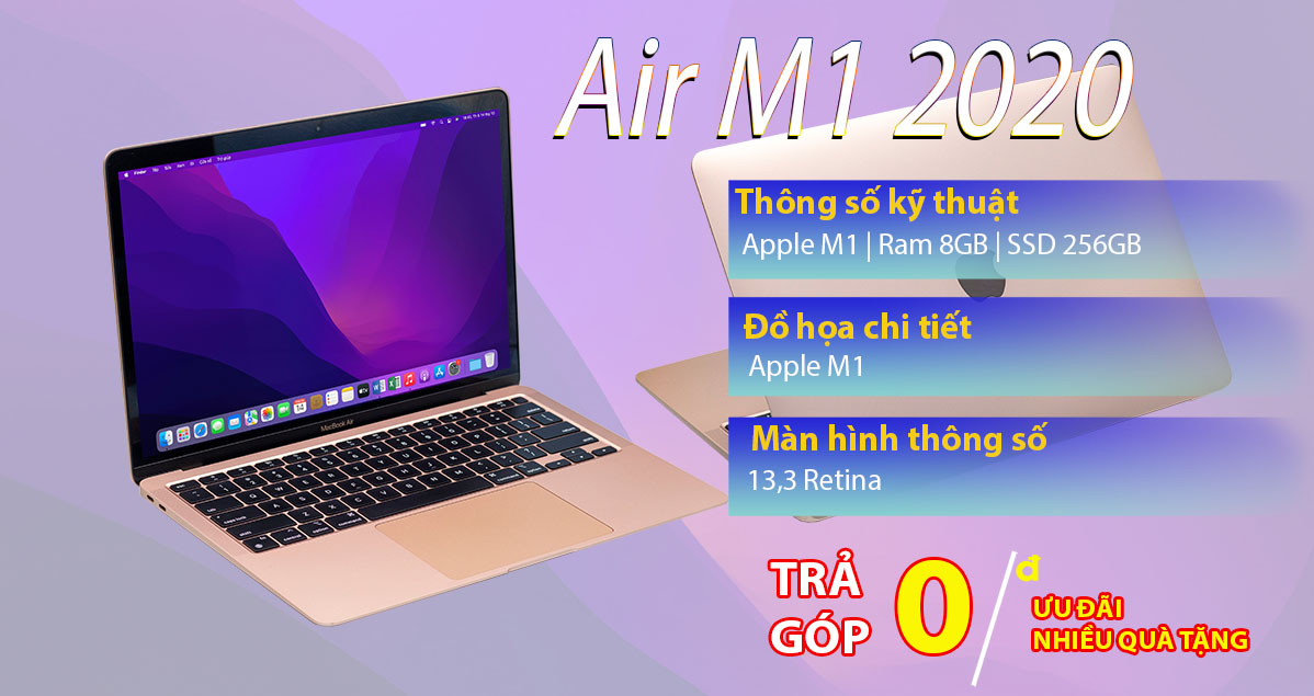 Macbook Air M1 Rose Gold M1 Ram 8GB SSD 256GB 13.3 Retina